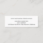 Plan du monde Carte de visite de l'agent de voyage (Dos)