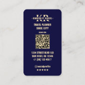 Plan du monde Carte moderne Midnight Blue (Dos)