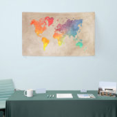 Plan du monde de bannières #carte (Salon professionnel)