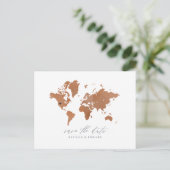 Plan du monde de l'aquarelle rouille faire-part ma (Debout devant)