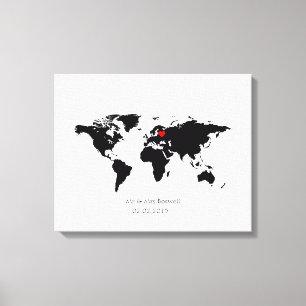 plan du monde toile mariage livre d'or invité choi