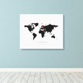 plan du monde toile mariage livre d'or invité choi (Insitu (Plancher de Bois))