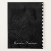 Plan du paysage des corbeaux et des arbres gothiqu (Dos)