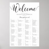 Plan du tableau Mariage du tableau de sièges alpha (Devant)