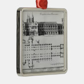 Plan en verhoging van Cluny Abbey Metalen Ornament (Rechts)