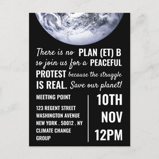 plan (et) b, ontmoetingspunt klimaatverandering ui briefkaart (Voorkant)