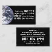 plan (et) b, ontmoetingspunt klimaatverandering ui visitekaartje (Voorkant / Achterkant)