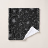 Plan floral esquissé Motif gris/noir ID939 (Gant de toilette)