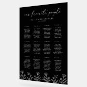 Plan floral simple Plaque de siège en acrylique no (Angle)