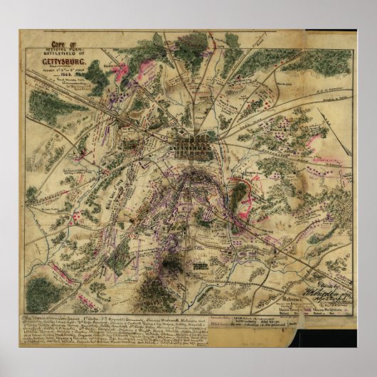 Plan Gettysburg Poster (Voorkant)