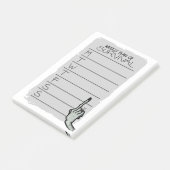 Plan hebdomadaire de survie Notes post-it (Incliné)