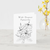 Plan hibiscus Penser à vous Carte de sympathie (Fleur jaune)