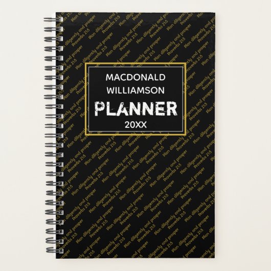 PLAN IJVERIG & PROSPER Christelijk Living Zwart Planner (Voorkant)