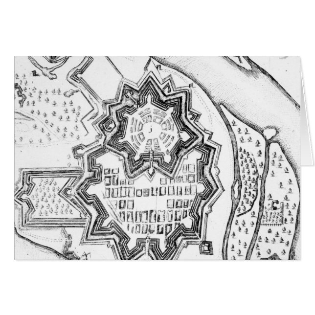 Plan Mannheim, Duitsland 1690 (Voorkant Horizontaal)