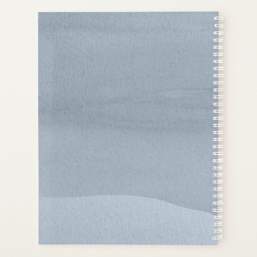 Plan Mariage de calligraphie Dusty Blue ID771 (Dos)