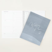 Plan Mariage de calligraphie Dusty Blue ID771 (Devant avec enveloppe)