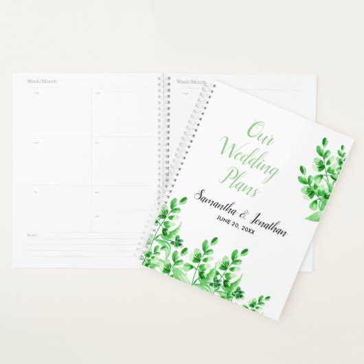 Plan Mariage de verdure aquarelle (Devant avec enveloppe)