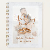 Plan Mariage moderne photo blanc & or (Devant)