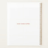 Plan mensuel et hebdomadaire rose (Dos)