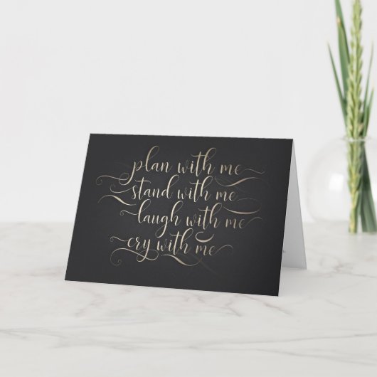 Plan met mij - Sweet Bridesmaid Voorstel Kaart (Voorkant)