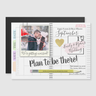 Plan om de Kalender van de Planner te zijn sparen  Magnetische Uitnodiging