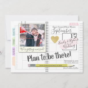 Plan om er te zijn Bullet Journal Kalender Foto Save The Date