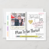 Plan om er te zijn Planner Kalender Save the Date Magnetische Uitnodiging (Voorkant)