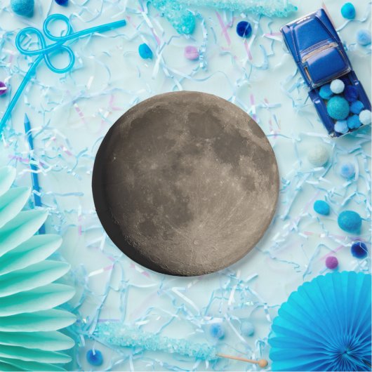 Plan Papier. Lune photo 02. Assiette en Papier. (Fête)