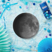 Plan Papier. Lune photo. Assiette en Papier. (Fête)