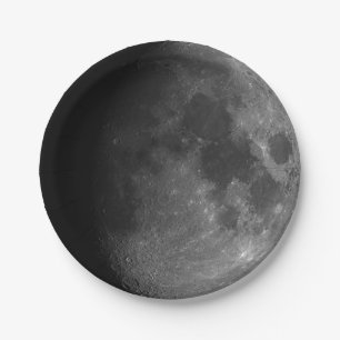 Plan Papier. Lune photo. Assiette en Papier.