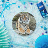 Plan Papier. Photo tiger 04. Assiette en Papier. (Fête)