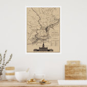 Plan Philadelphia - 1777 Poster (Keuken)