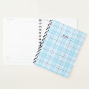 Plan Plaid bleu ciel d'hiver