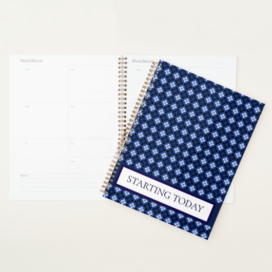 Plan professionnel Motif Diamant Bleu (Devant avec enveloppe)