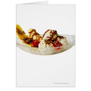 Plan rapproché d'un banana split
