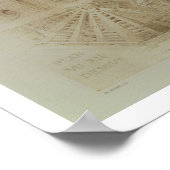 Plan, Sectie en Hoogte van de Kathedraal van Flore Poster (Hoek)