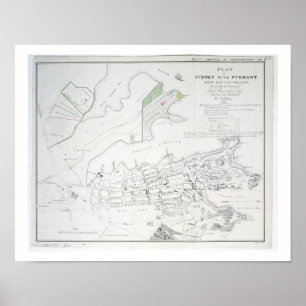 Plan Sydney met Pyrmont, New South Wales, het Poster