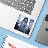 Plan the date | 東京娘 GenerartiveAI シール Sticker (Laptop met iPhone)