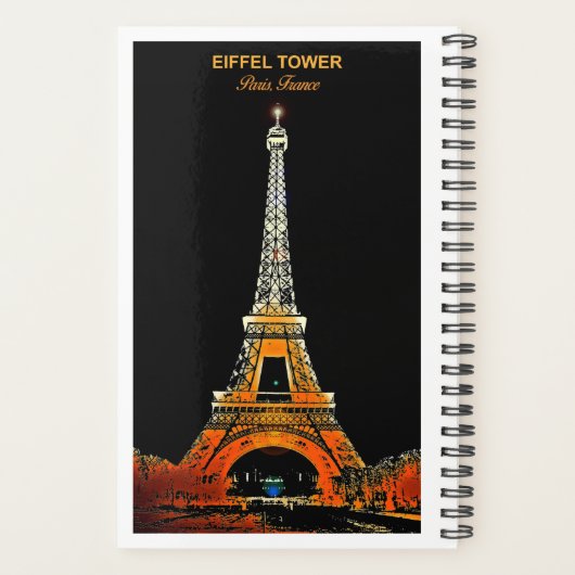 Plan uw avontuur: Eiffeltoren reisplanner Planner (Achterkant)