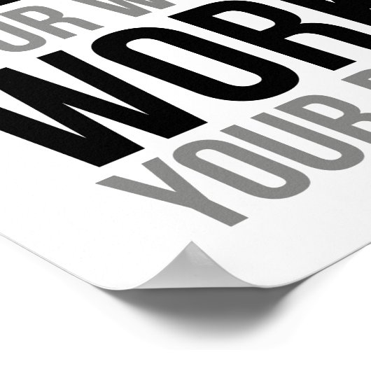 Plan uw werk, werk uw plan poster (Hoek)