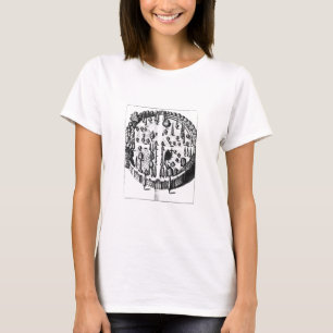Plan van de botanische tuin aan de Universiteit va T-shirt