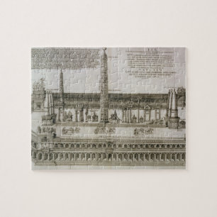 Plan van de Circus Maximus, Rome, gegraveerd door Legpuzzel