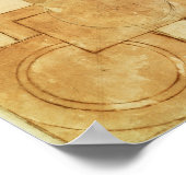 Plan van de drum van de koepel van de kerk poster (Hoek)