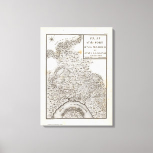 Plan van de Fort van New Madrid Canvas Afdruk
