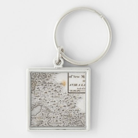 Plan van de Fort van New Madrid Sleutelhanger (Voorkant)