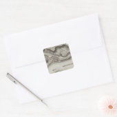 Plan van de grootheden vierkante sticker (Envelop)