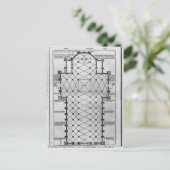 Plan van de kathedraal van Milaan Briefkaart (Staand voorkant)