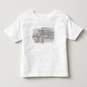 Plan van de omsloten tuinen en Chateau de Gaillo Kinder Shirts