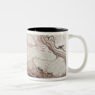 Plan van de orde van de koehandel tweekleurige koffiemok