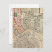 Plan van de stad St. Paul en de omgeving Briefkaart (Voorkant / Achterkant)